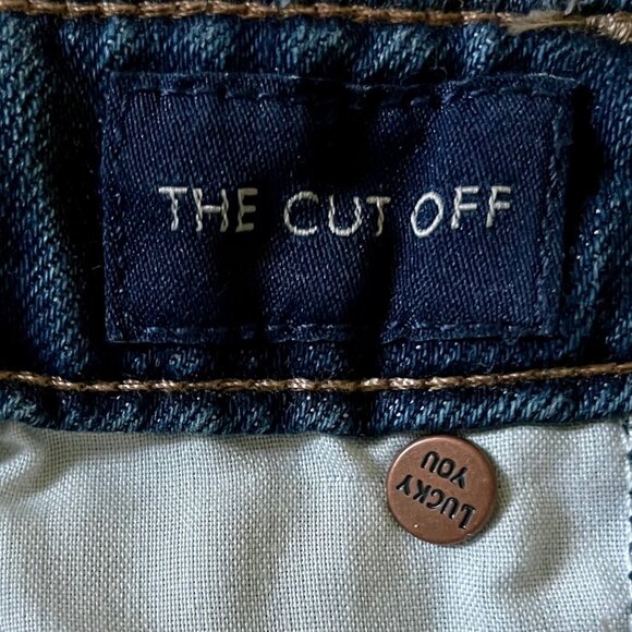 Lucky Brand Button Front Cut-Off Med/Dark Wash Shorts (30) New With Tag - Picture 11 of 11